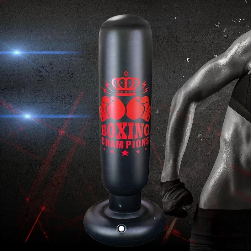 1PC Fitness Inflatable Punching Bag Stress Punch Tower Fight Exercise Speed Stand Boxing Bag
