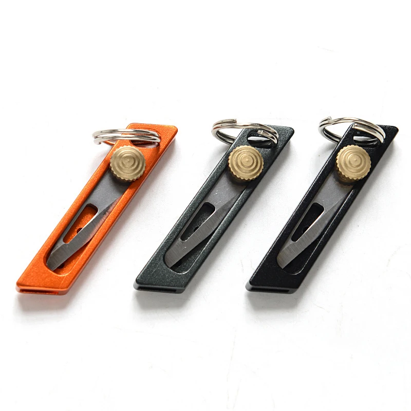 Titanium Alloy Mini Knife Small Sharp Self-defense Knife Pendant Keychain Gadget Portable Express Unpacking Artifact