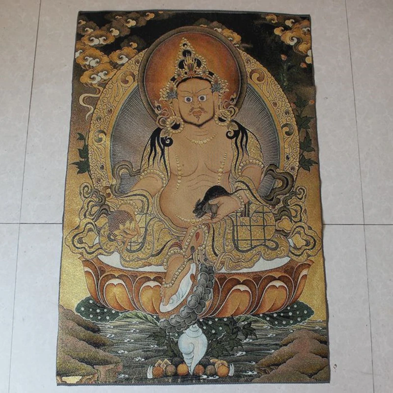 

Tibetan Thangka Buddha Statues Huang Caishen Art Prints Posters Portraits of Fortune Kings Canvas Paintings Religious Murals Bud