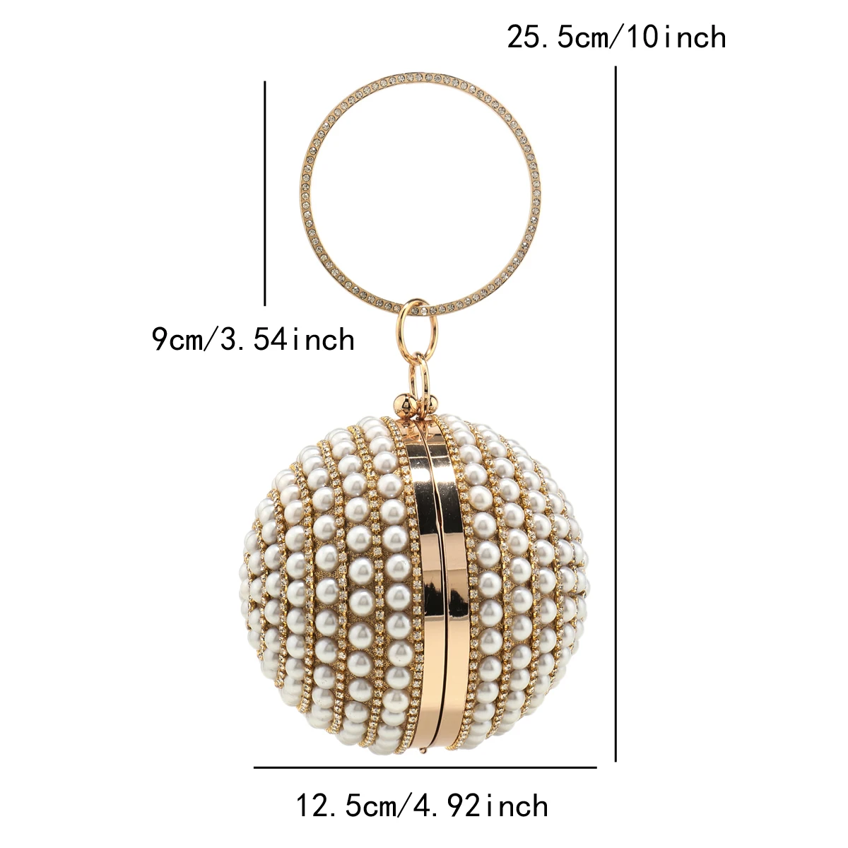Beaded Diamond Evening Clutch Handbag for Women