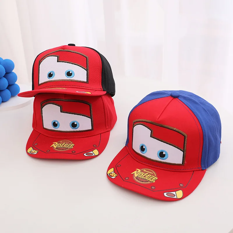 Disney Cartoon Cars Children Baseball Caps Anime Lightning McQueen Hat Baby  Boys Girls Adjustable Kids Hats Hip Hop Outdoor Cap