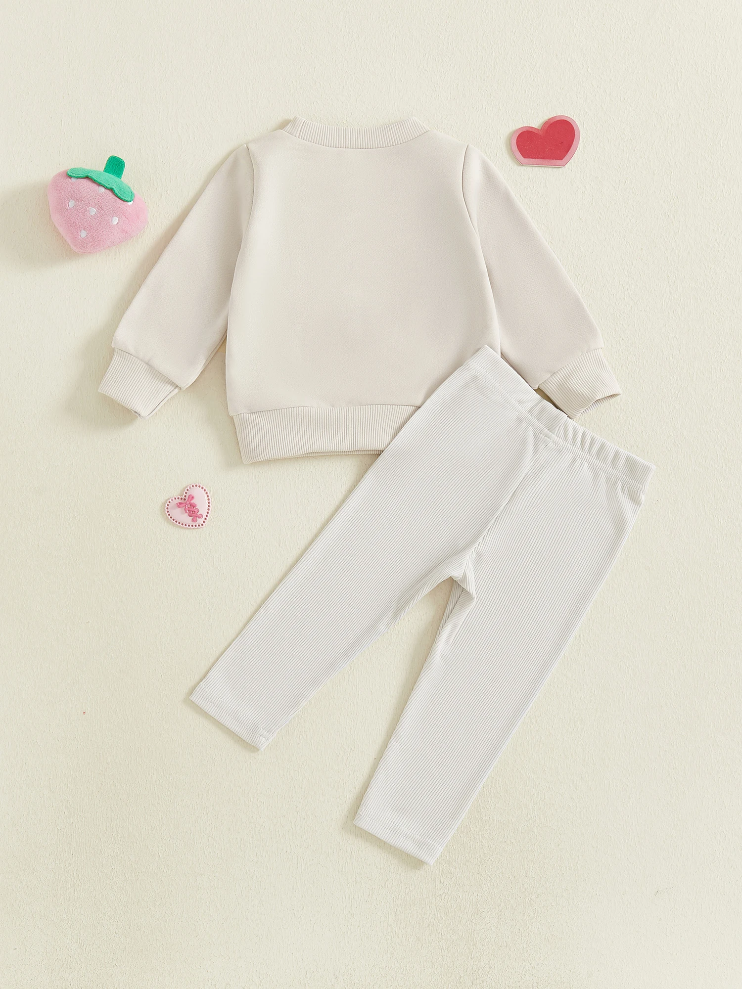 Baby Girl Winter Outfits Knit Snowflake Patterned Sweater Fleece Lined Leggings 2 Piece Set for Cold Weather