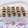 60/10pcs Mini Glass Bottles with Cork Stoppers DIY Message Bottle Empty Wishing Bottles Spice Bottle Jars Party Decoration Gifts 3