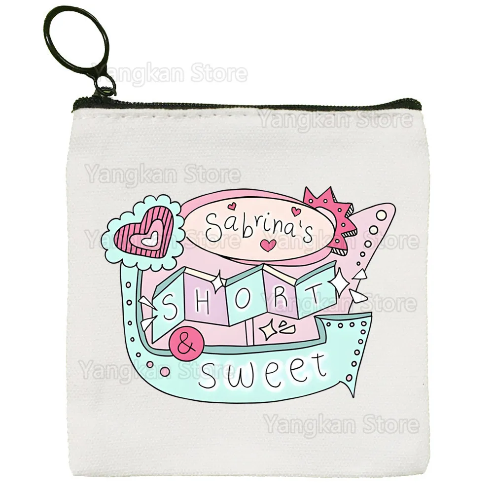 Sabrina Carpenter Short N' Sweet Women's Pure White Bag Handmade Cloth Bag Coin Purse Handbag
