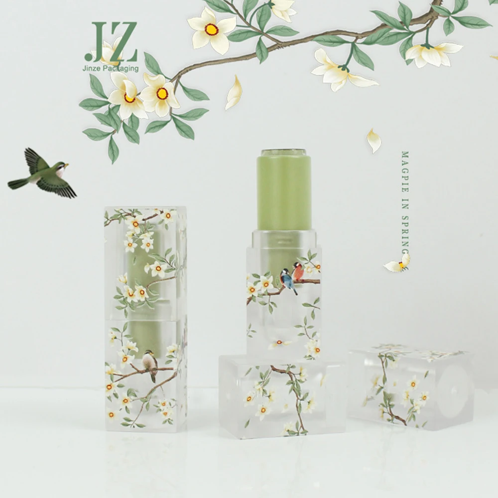 

DIY Small Fresh Makeup Tools Scrub Refillable Bottles Lip Tubes Square Lipstick Tubes Empty Lip Balm Container