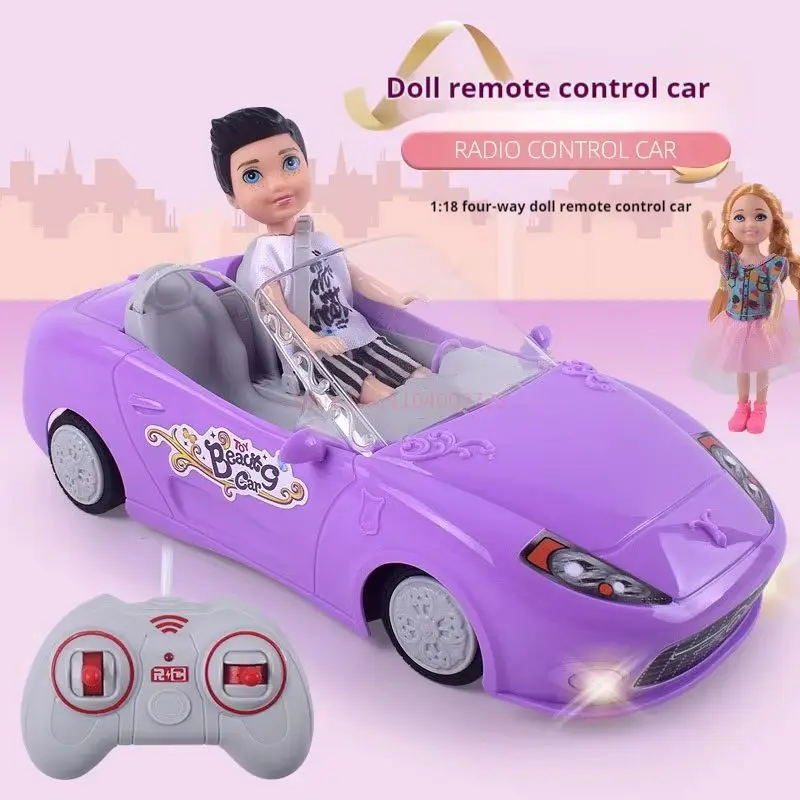 2024 New Rc Car 1:16 Remote Control Doll Convertible Sports Car Pink Party Girls Toys For Children Rechargeable Battery Girl Toy 5