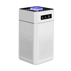 Compact HEPA Air Purifier with Ionizer for Smoke and Odor Removal (WHITE)