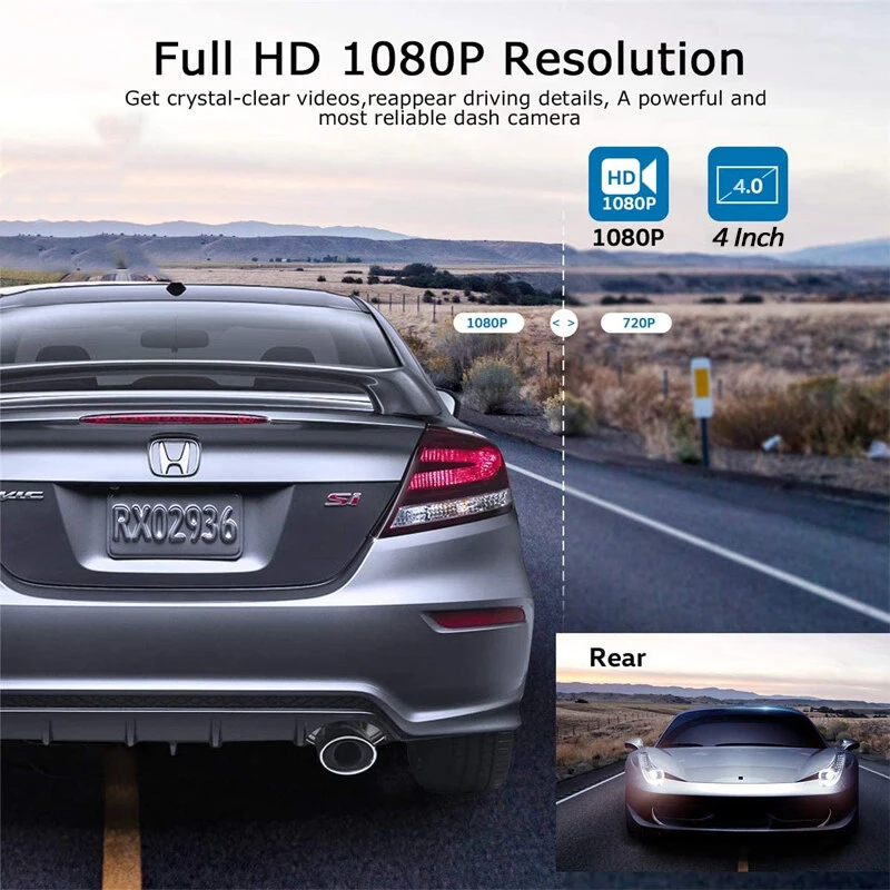   HD 1080P ڵ DVR  ķ,    ķ, 24H   ,  ڽ, ڵ ׼, 4.0 ġ