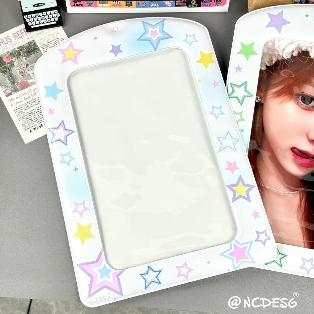 Trendiger A4-Fotokartenhalter aus PVC, Schutzhülle für koreanische Idol-Fotos, bunte Riesen-Schutzhüllen für Postkarten, Geschenk für Mädchen – Detail 9