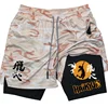 Anime Haikyuu Shorts Quick-drying Fitness Performance Shorts For Men Sport Workout Training Bodybuilding Volleyball GYM Shorts 5