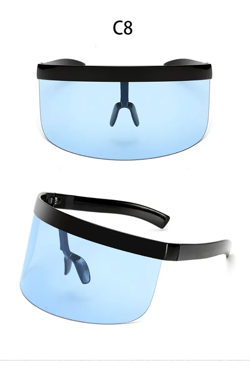 Designer Visor Sunglasses For Women And Men Large Half Frame_voghion.com