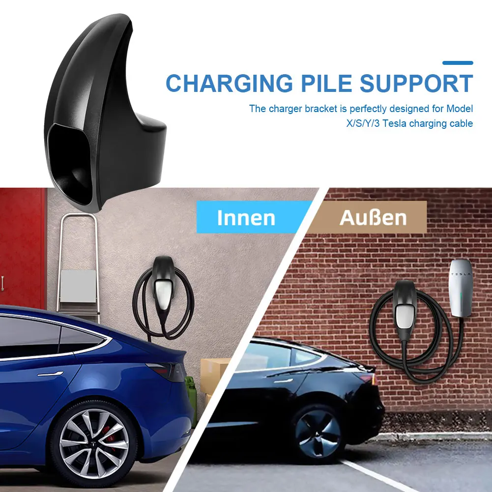 Auto Ladekabel Organizer für Tesla Modell 3 Y Zubehör Wand Montieren  Stecker Halterung Ladegerät Halter EU/UNS - AliExpress