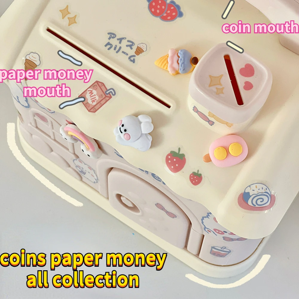 Piggy-Bank-Toys-for Girls,Large Electronic Coin-Cash-Register  for-Toddler-Girls-Toys-Age-6-8,Cool-Stuff-ATM Bank Money Box,Kids-Toys for  2 3 4 5 6 7 8