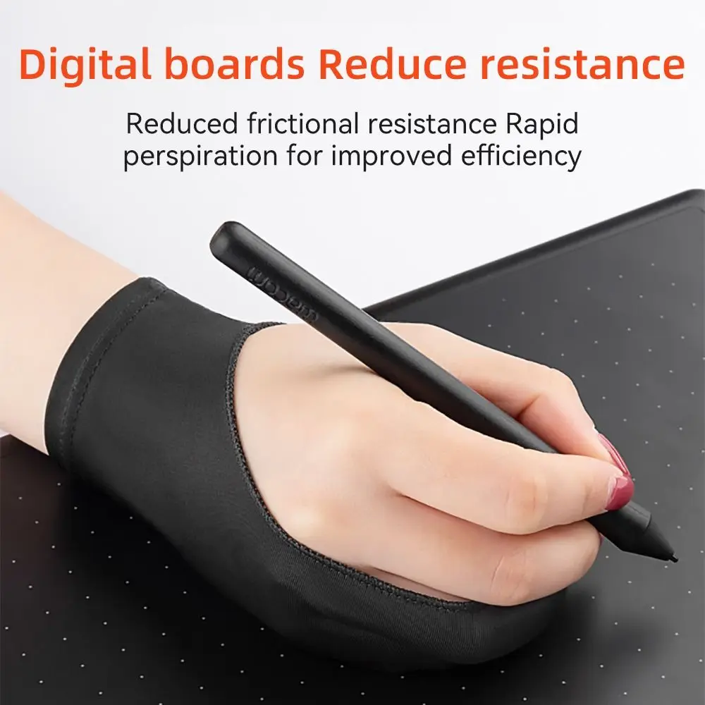 

Art Supplies Anti-fouling Black Blue Grey Pink Two Finger Glove Tablet Drawing Glove Painting Glove Screen Glove