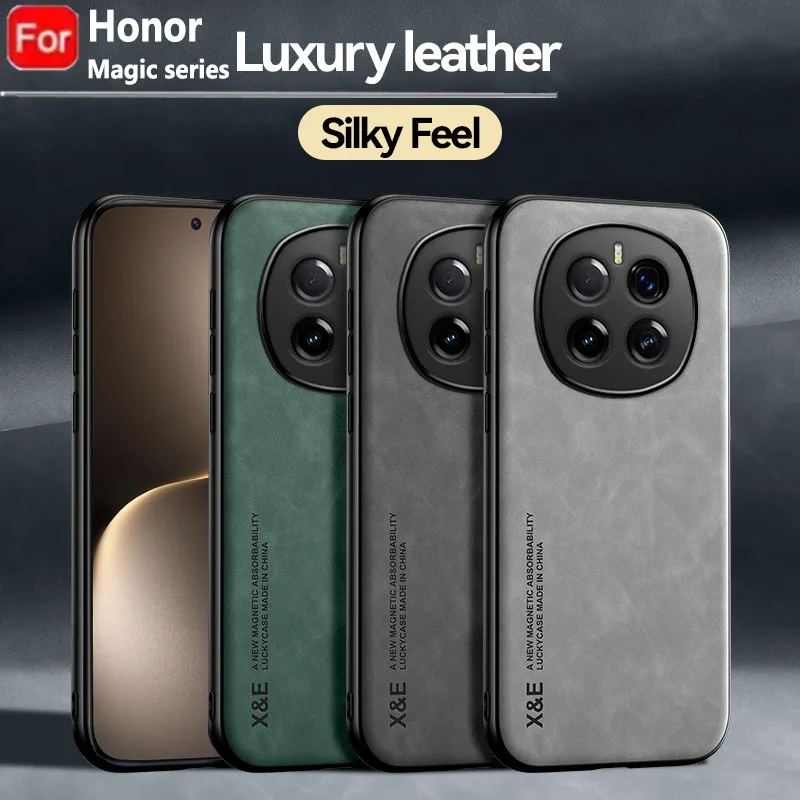 Luxury PU Leather Phone Case with Car Holder and Silicone Protection