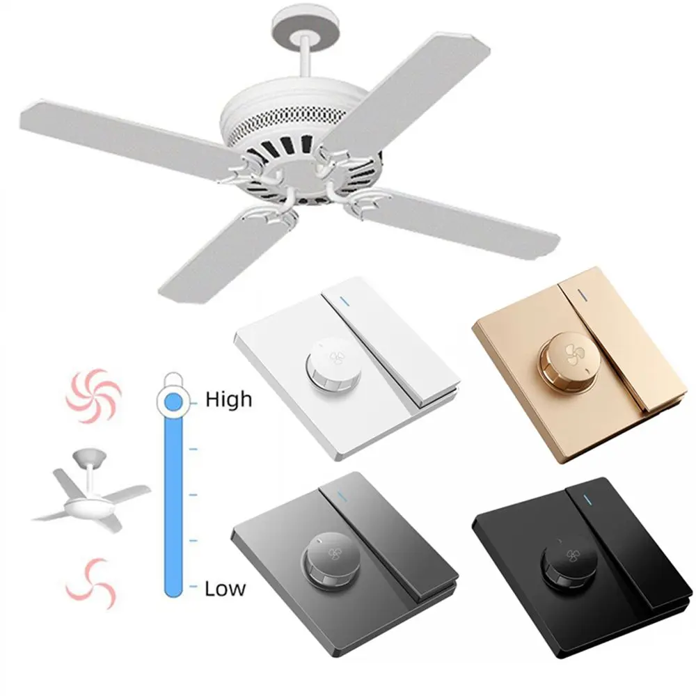 Flame-Retardant-86-86mm-Wall-Mounted-ON-OFF-Speed-Control-Switch-Fan ...