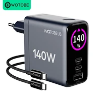 WOTOBE GaN 140W USB-C Wall Charger 3-Port Power Meter,PD3.1 140W PD100W PPS 65W 45W QC5 for MacBook Pro iPhone 17 16 Galaxy S25