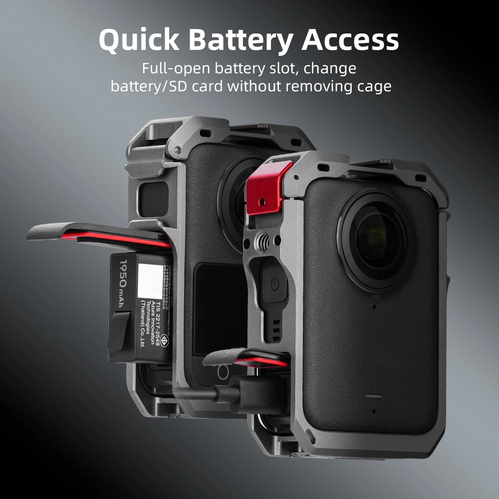 Metal Cage for DJI Osmo 360 Aluminum Alloy Protective Frame Rabbit Cage With Cold Shoe 1/4" Screw Port Perfect Fit for OSMO 360