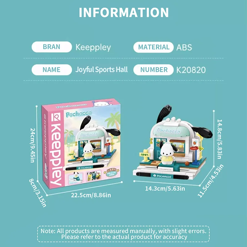 Sanrio Pochacco Gym Building Blocks City Streetview Design Sports