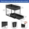 Under Sink Pull Out Cabinet Organizer 2 Tier Slide Out Sink Shelf Storage Shelves Large Capacityfor Kitchen Bathroom Cabinet 6