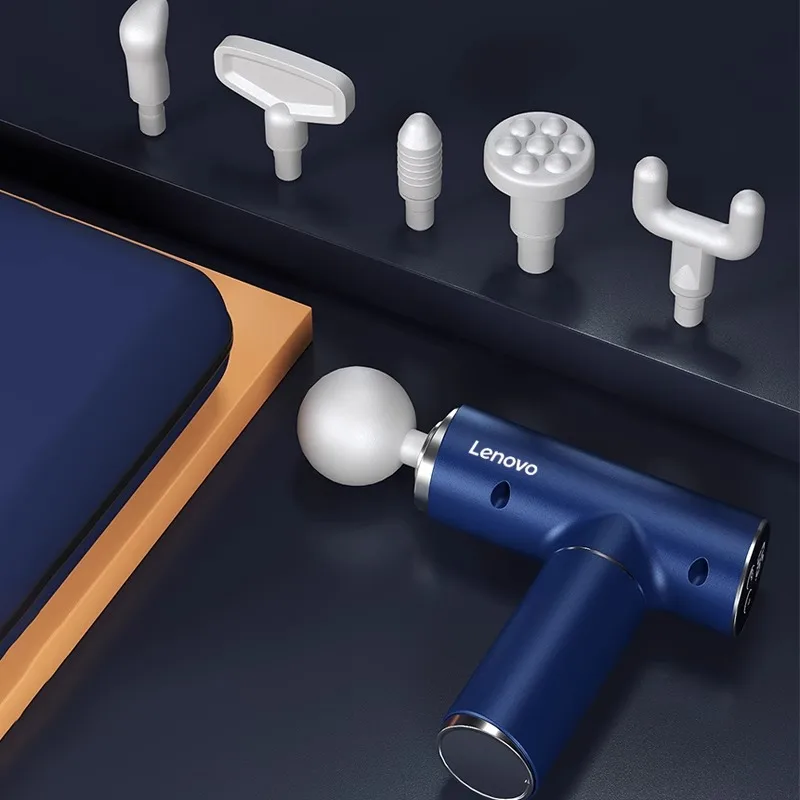 Lenovo Brand Fascia Gun N2 Series Professional-grade Deep Muscle Relaxation Massager Mini LED Touch Screen 6Massage Head Gifts