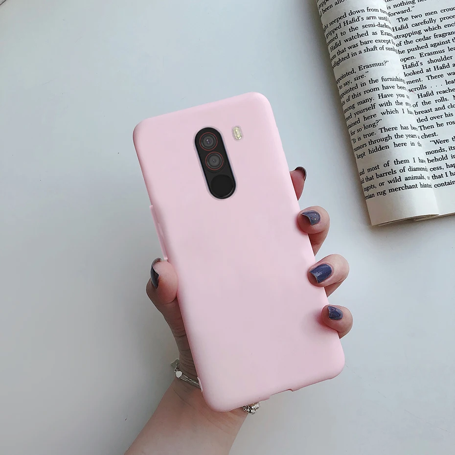 For Xiaomi Pocophone F1 Case Matte Frosted Candy Color TPU Soft Back Cover For Xiaomi Pocophone F1 Poco Phone F1 Case 6.18 inch 5