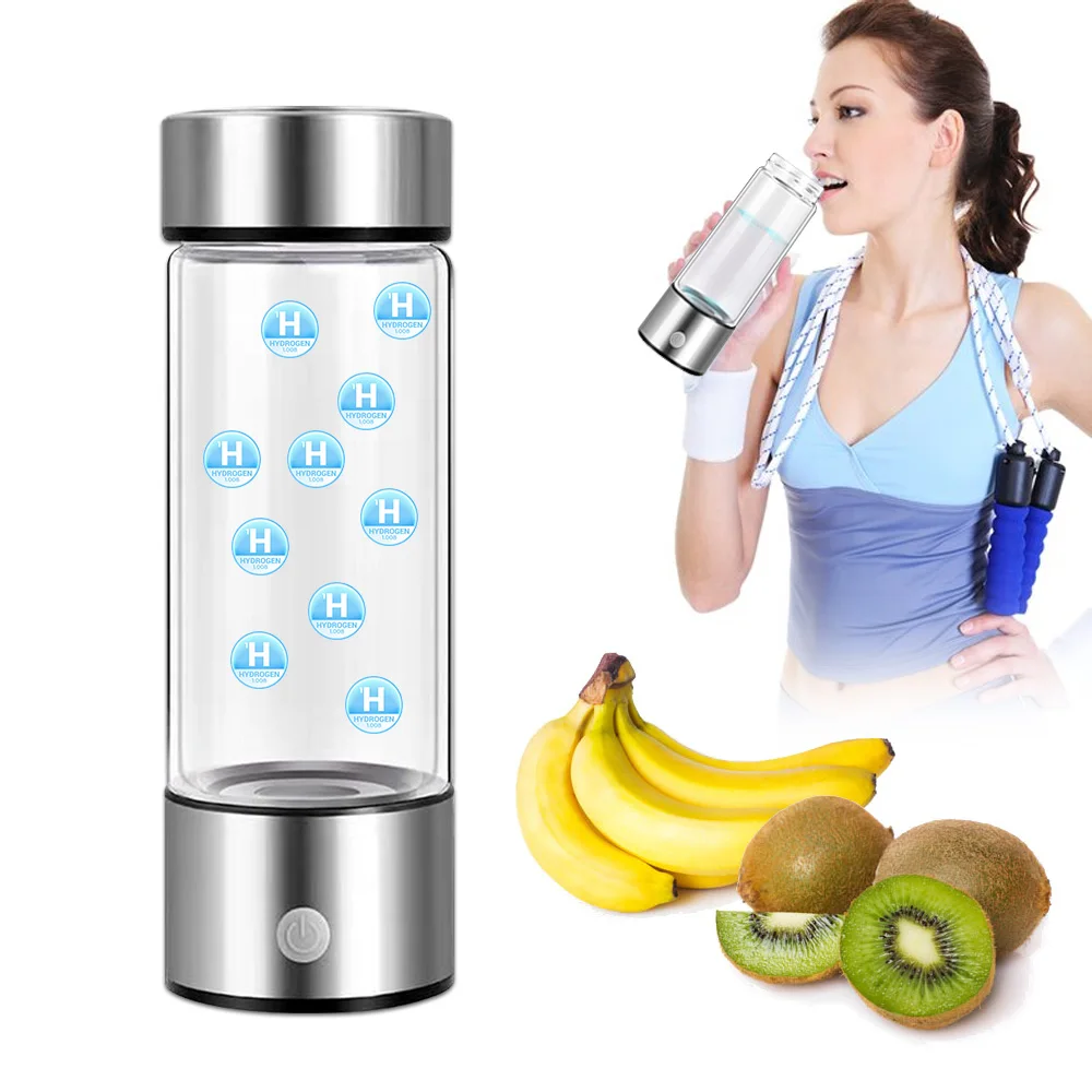 

Hydrogen Rich Water Bottle lonizer Alkaline Generator Portable Healthy Cup USB Rechargeable Anti-Aging Hydrogen Water 420ml