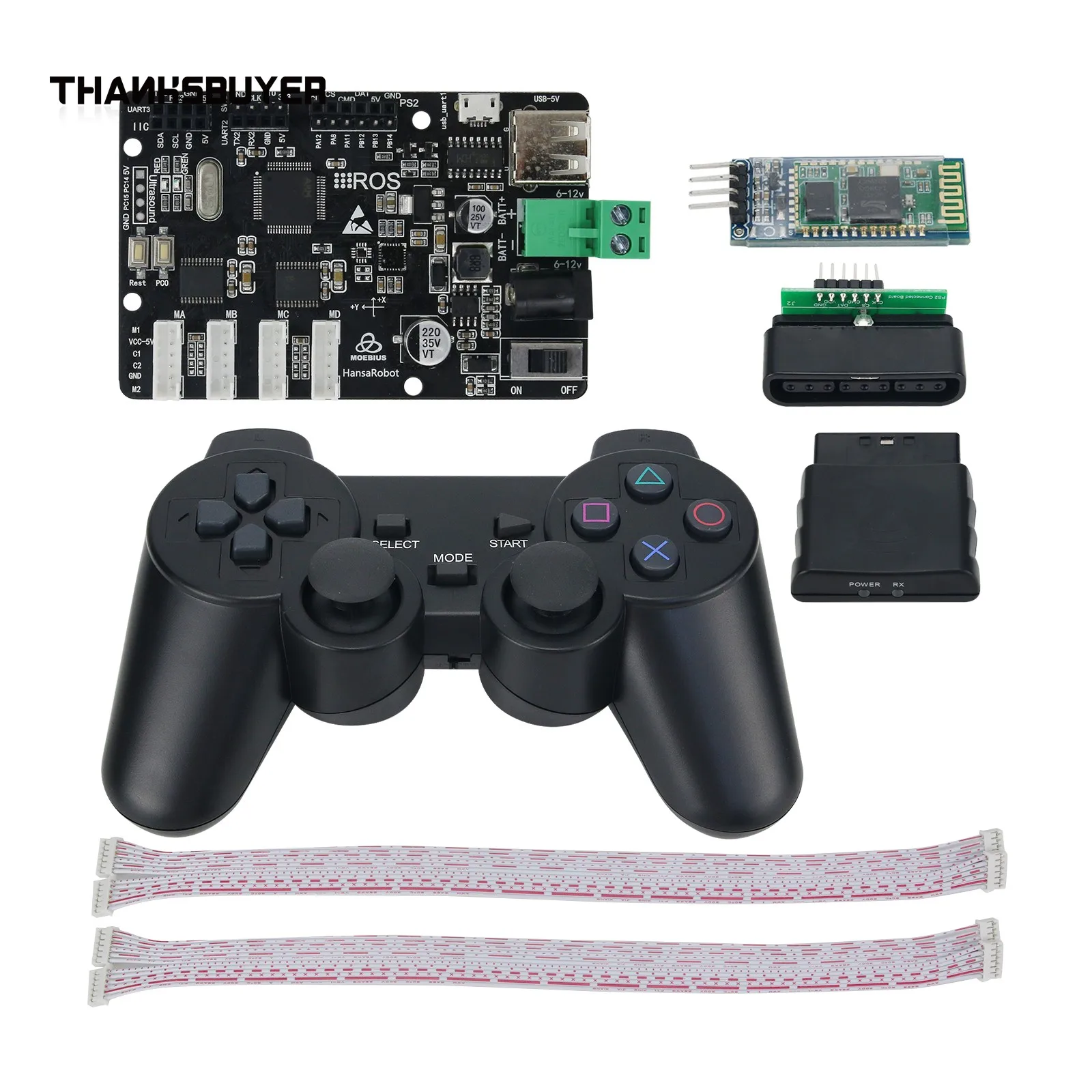 

STM32F103RCT6 Mecanum Wheel Control Board PID Closed-Loop Motor Drive Omni Robotic Arm Open Source Ros Controller Oled