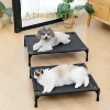 Pet Dog Cat Camping Bed  Elevated Bed for Dogs Folding Puppy Camping Bed Cat House Portable Removable Washable Dog Hammock