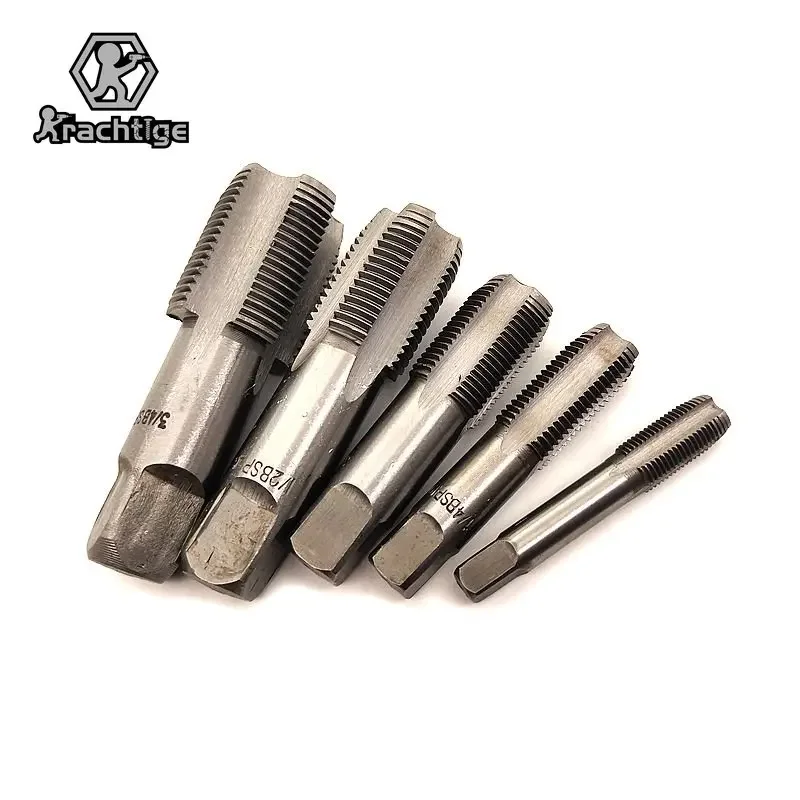 

5Pcs 1/8" 1/4" 3/8" 1/2" 3/4" HSS Taper Pipe Tap Metal Screw Thread Machining Tools Threading Tool Tap & Die Set BSP