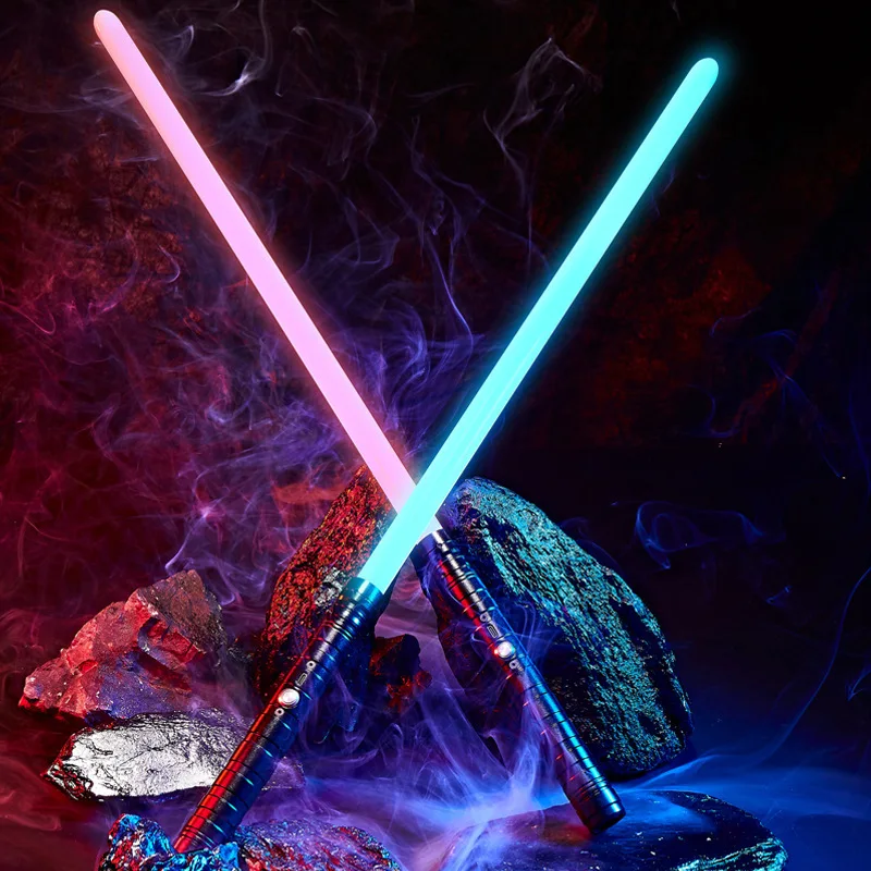 

Alloy Planet Lightsaber Flash Stick Fighting Color Changing Battle Laser Sword Two In One Cross Border Halloween Cos Prop