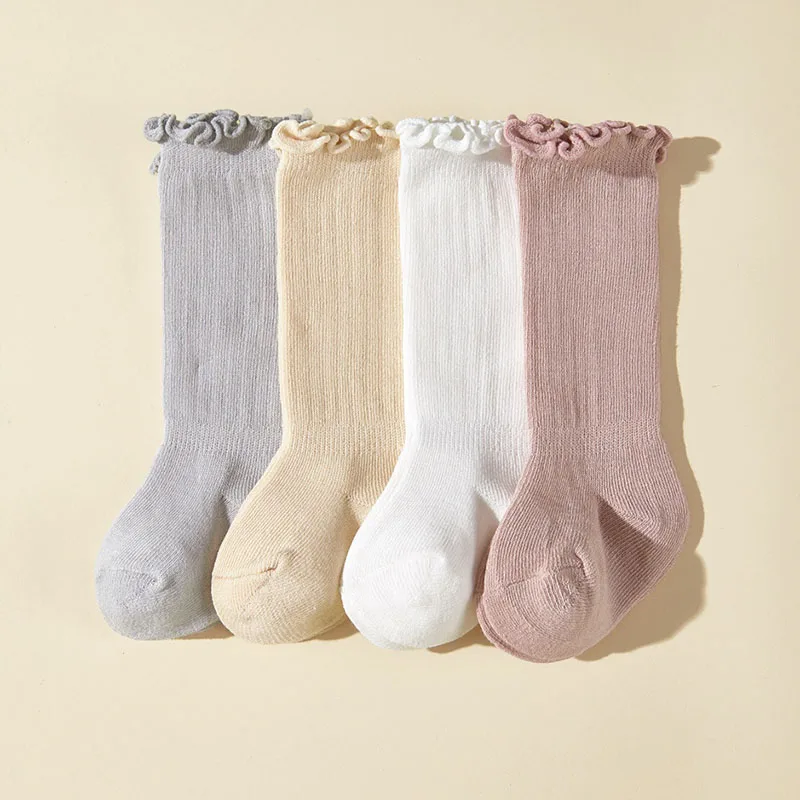 Cute Baby Socks Solid Color Stockings for Kids
