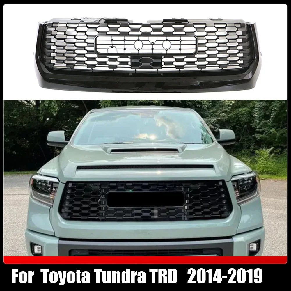 

Offroad Upgrade Auto Parts Car ABS High Quality Front Grille Led Racing Grills Bumper Mesh For Toyota Tundra TRD 2014-2019