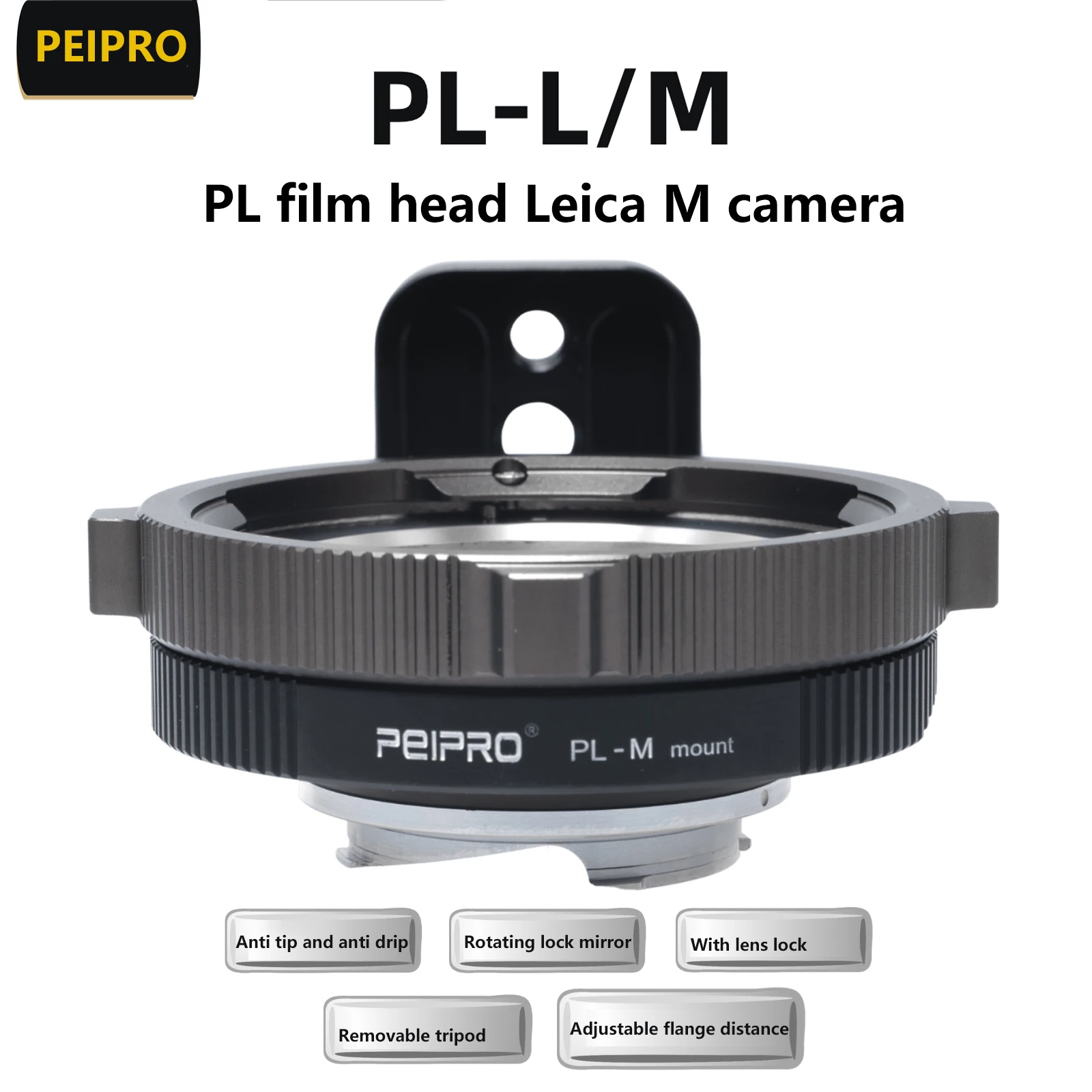 Peipro Pl-M Anello Adattatore Per Obiettivo Con Messa A Fuoco Manuale Per Obiettivo Arri Pl Per Fotocamere Leica M/M11/M10/M240/Mp