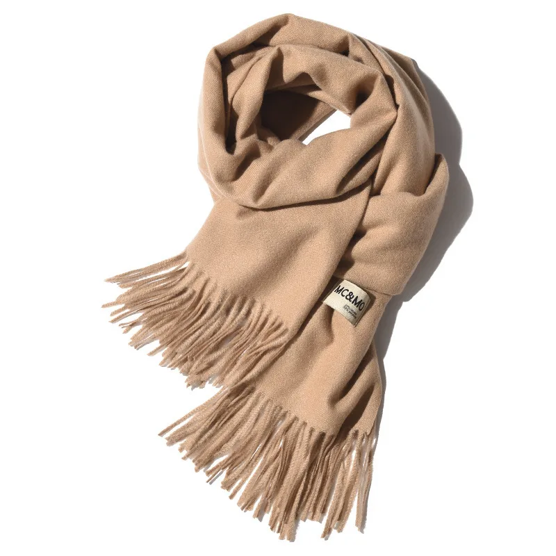 Scarf Women Winter Accessories Tartan Chiffon Knitted 200x70cm