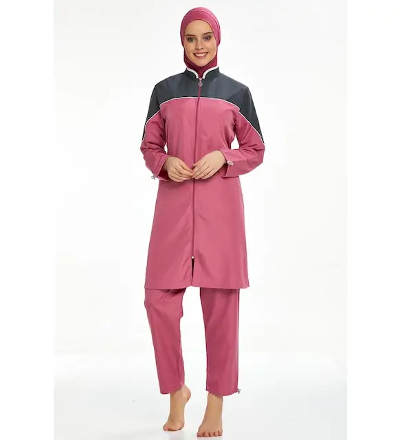 Maresiva 0552-22 rose dried full closed hijab swimsuit