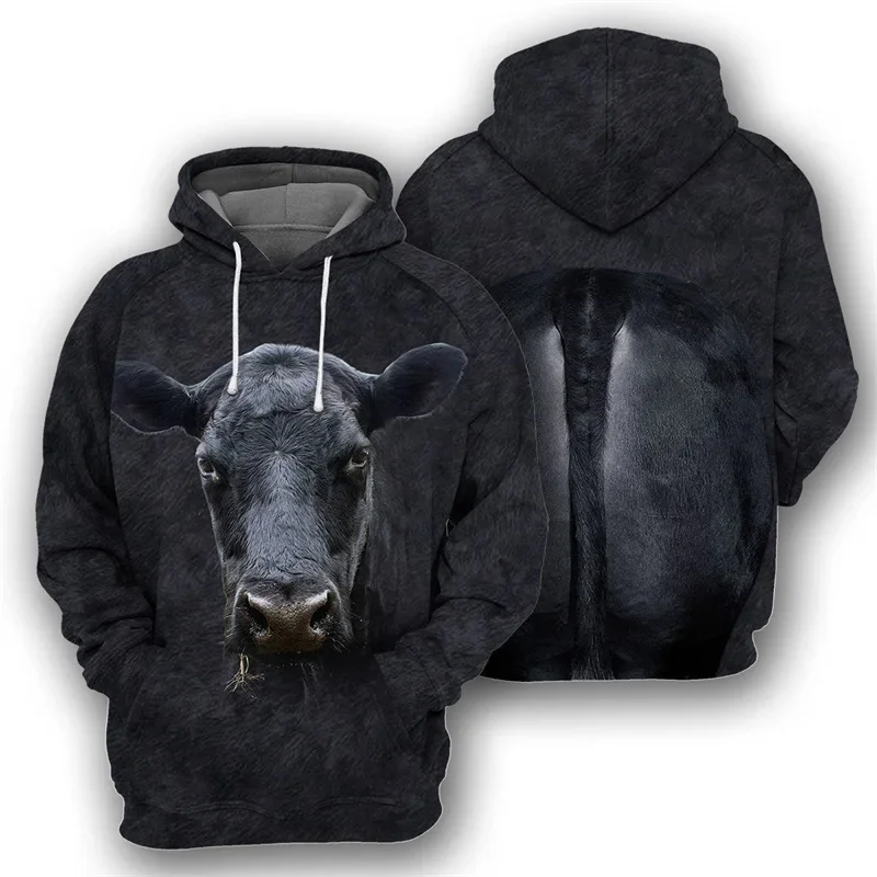 thumbnail image 1 of Sudadera con capucha con estampado de oveja, alpaca, toro y caballo para hombre, sudadera con capucha de manga larga con estampado 3D de animales, abrigo con capucha de gran tamaño para la calle, 1 of 5