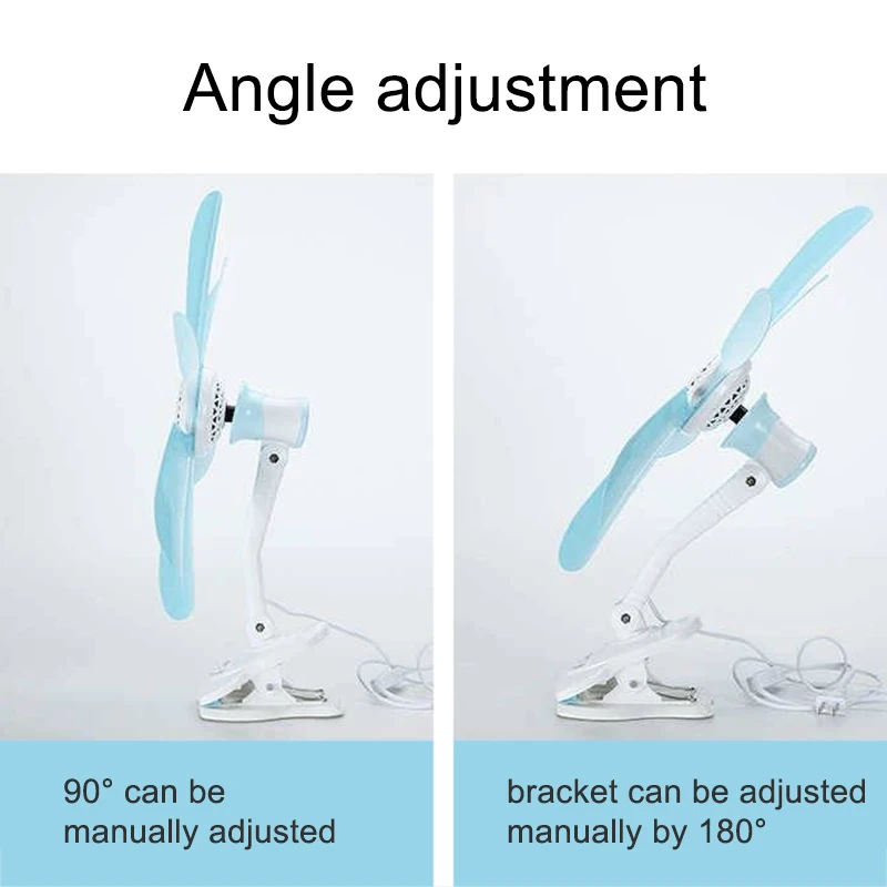 Home Desktop Clip Fan Mini Electric Wall Mounted Office Clamp Cooling Fans Student Dorm Bed Natural Wind Ventilation 220V 5