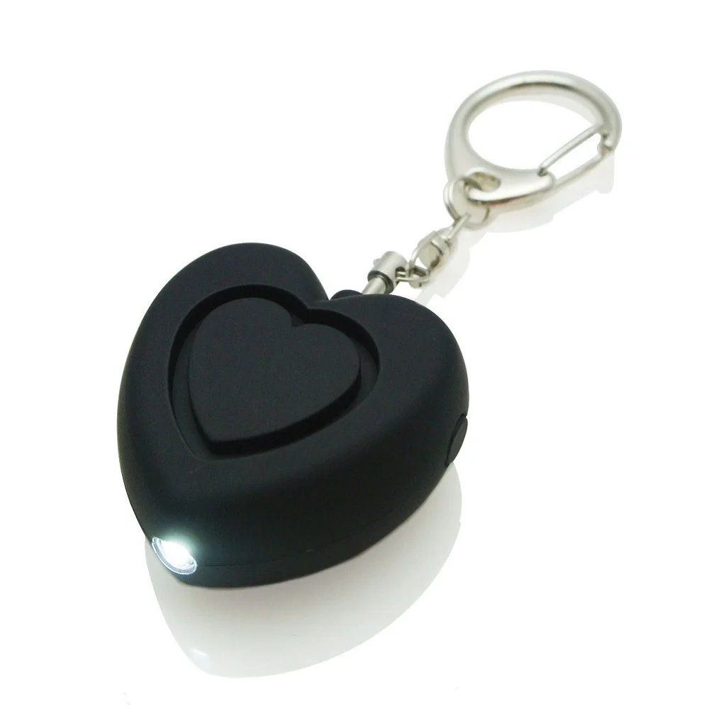 Security Defense Alarm Keychain Self Defense Emergency Safety Heart Shape Personal Security for Older Women