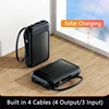 50000mAh High Capacity Solar Power Bank Built Cables Solar Charger 2 USB Ports External Charger Powerbank with LED Light 2