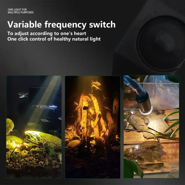 UVA UVB Reptile Light Basking Light UVA Reptile Heating Lamp Dimming Turtle Reptile Heating Bulb With 360 Rotatable Hose 2