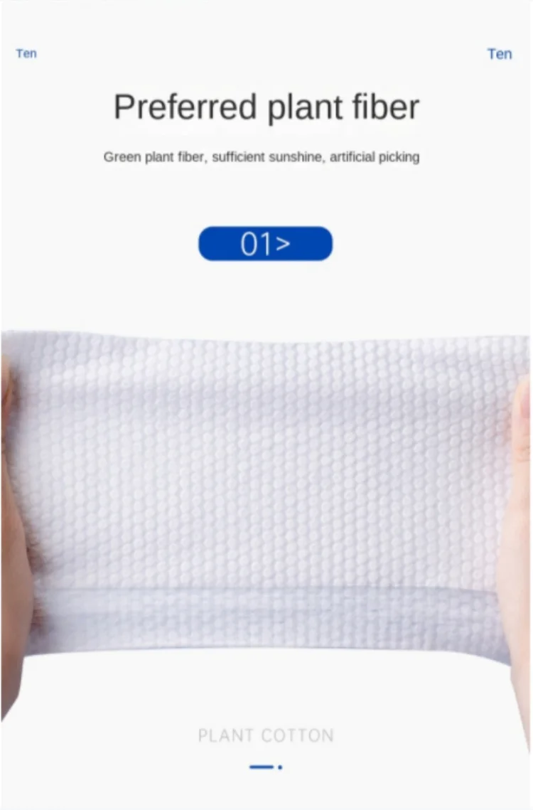 Description Picture 4 of itemExtra thick disposable cleansing wipes - gentle absorbent cotton makeup remover wipes Mini Cotton Convenient Face Towel