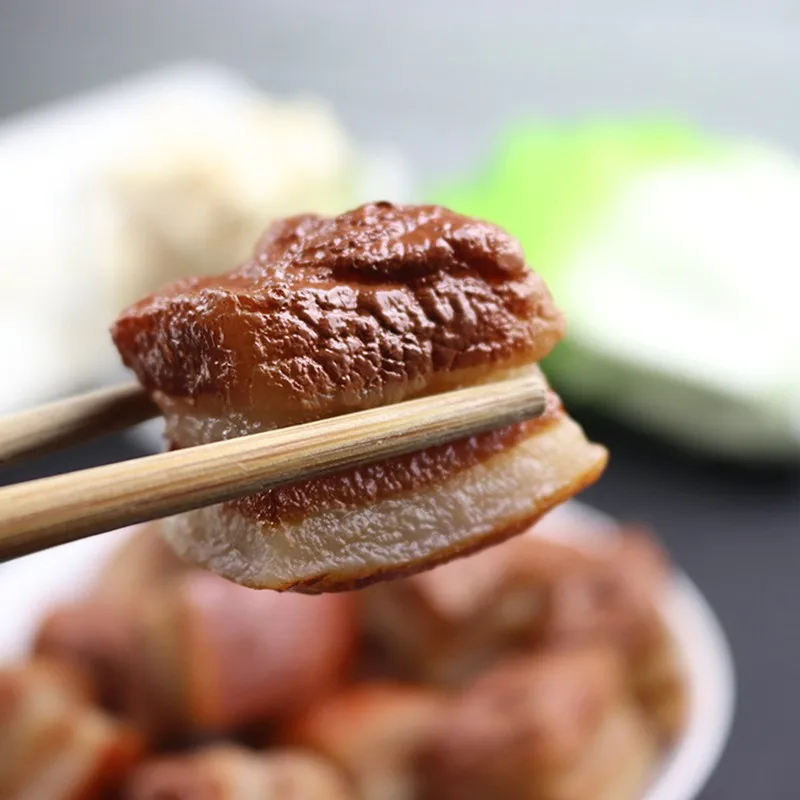 Food Model 10pc/lot Artificial Foods Simulation Braised Pork Meat Product Model Fake Pork Belly Meat Dongpo Kid Toys
