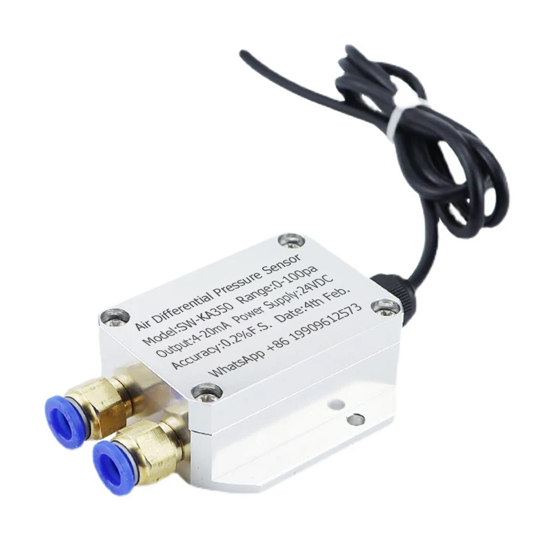 Pressure Sensor Air Differential Pressure Transmitter 4 20mA 5V 10V RS485 Output Fan Duct Differential Pressure Furnace Negative