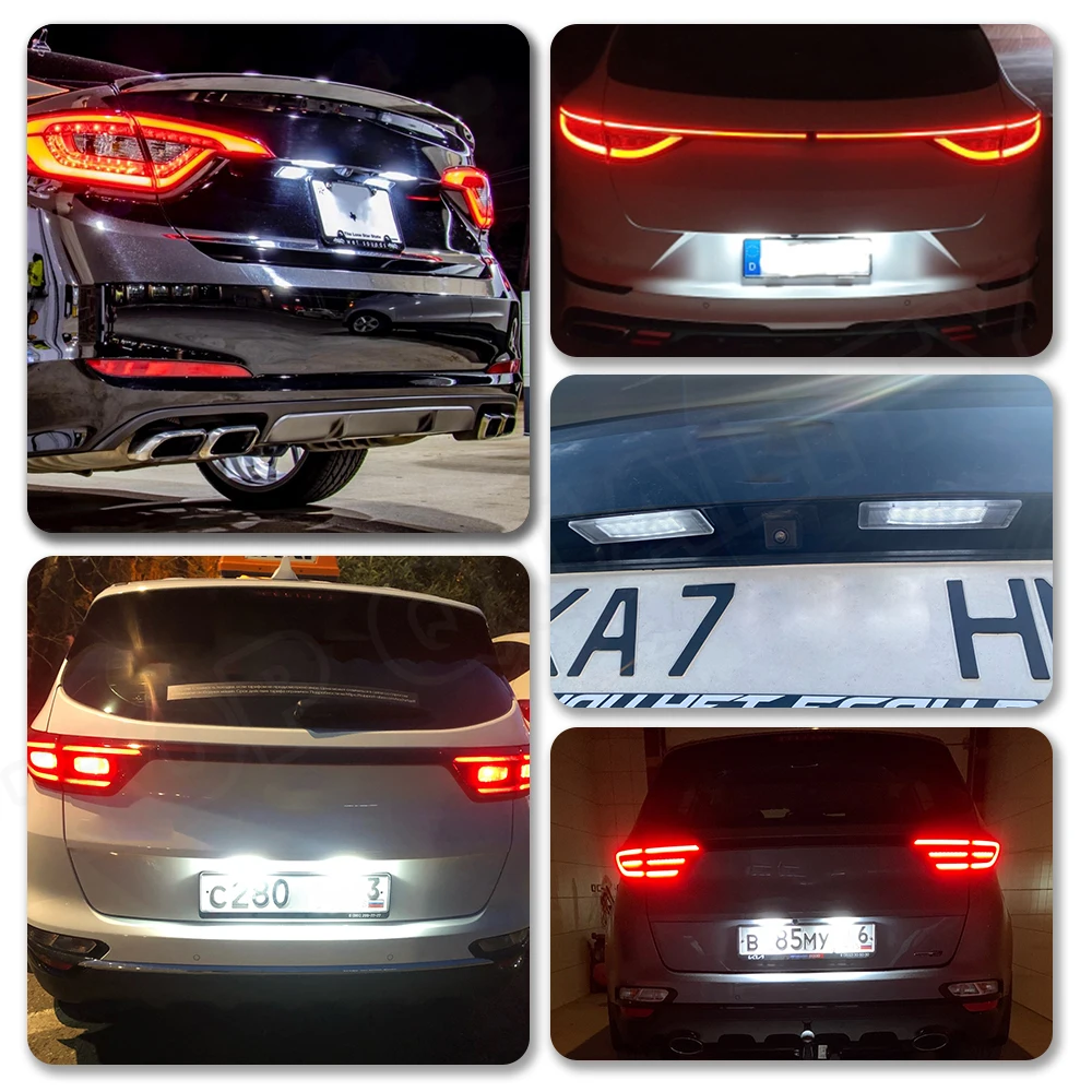 2Pcs For Kia Sportage 2016 2017 2018 2019 2020 2021 LED License Plate Light For Hyundai Tucson 2019 2020 Number Plate Lamp