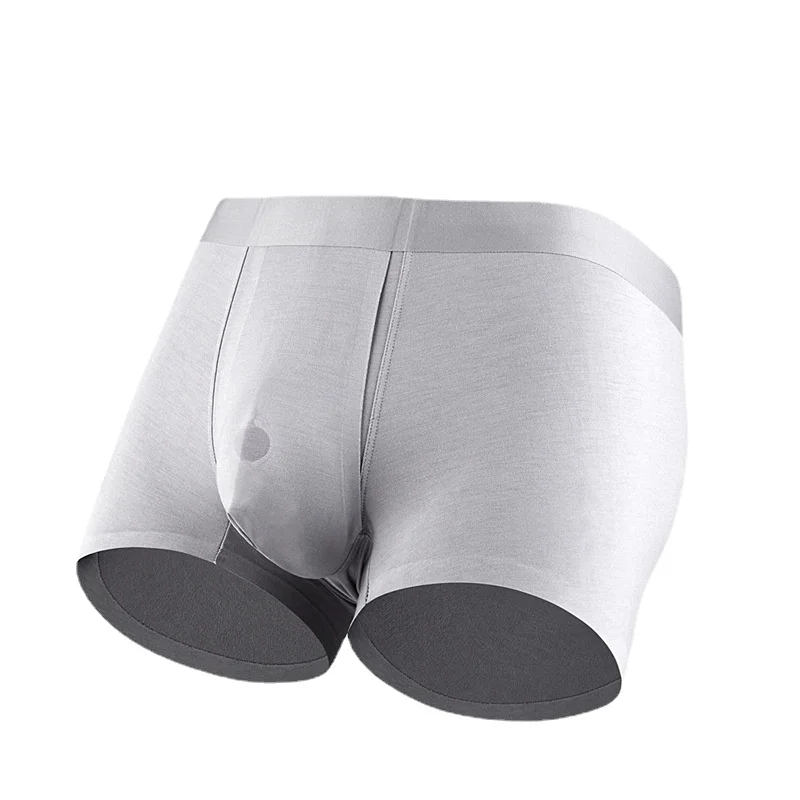 Man Sexy Lingerie Long Reduce Sex Sensitivity with Penis Hole Crotch Pouch Modal Seamless Underwear Reduce Sex Sensitivity 5