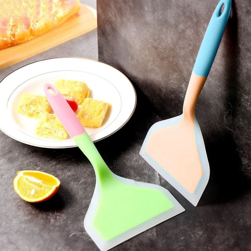 Non-stick Silicone Spatula Beef Meat Egg Kitchen Scraper Wide