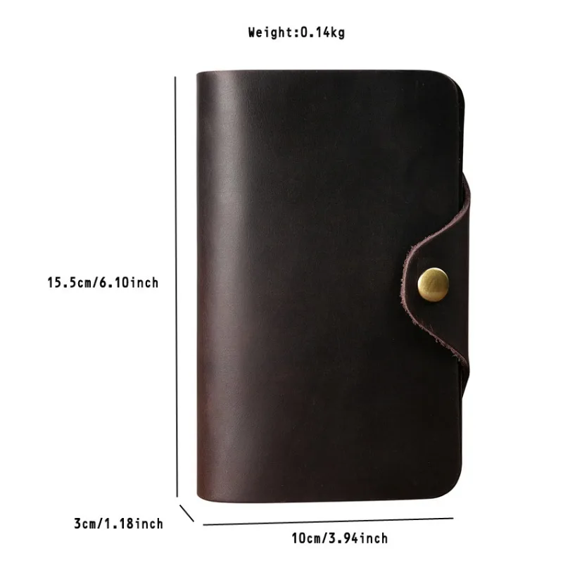 Long Wallet for Men Real Leather Bifold Card Holder Wallet with Coin Pocket Retro Men's Genuine Leather Wallet for Credit Cards