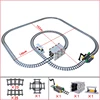 City Train Station Platform Traffic Light Cave Flyover Tracks Straight Curved Rails Building Block Bricks Technican Creative Toy 6