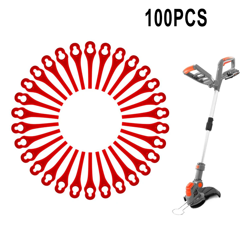 

100Pcs Replacement Blades For Terratek Grass Strimmer Cordless Strimmer 18V/20V Lawn Mower Spare Blade Garden Replacement Too